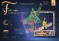 Zimowa dekoracja LED przedstawiająca snowboardzistę wykonującego skok na desce, ustawionego obok dużej świetlnej ramy z miejscem na zdjęcie i podświetlanym kasetonem z napisem „#twoje logo”.