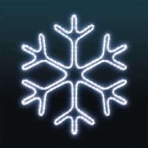 Iluminacja dekoracja LED Śnieżynka 2D 70 cm AM-138084