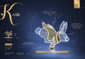 Dekoracja wielkanocna LED królik 2D w skoku – iluminacja świetlna zająca wielkanocnego wykonana z kilkuset punktów LED, dekoracja do parków, rynków i przestrzeni miejskich, wysokość 1,5 m, szerokość 1,5 m, model ID 144110.