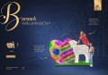 Baranek Wielkanocny LED o wysokości 2,8 m i szerokości 2,4 m, dekoracja 3D z napisem Alleluja i dużą pisanką, iluminacja z 2520 punktów LED, model ID 123490.