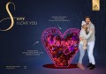 Infografika prezentująca dekorację świetlną Serce „I Love You” z bombkami, opis dwustronnego oświetlenia LED neon, kolorowych przewodów oraz artystycznej formy konstrukcji, zastosowanie jako fotopunkt.