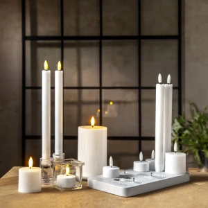 Zestaw 11x świeca LED FLAMME CHARGE akumulatorowe ze stacją ładowania