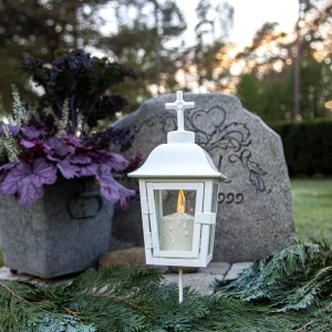 Lampion ze sztycą SERENE Biały IP44