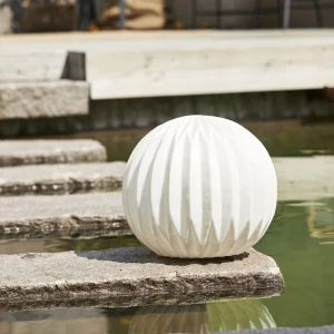 Dekoracja ogrodowa Kula LED SANDY obudowa z piaskowca na baterie