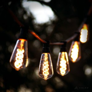 Girlanda ogrodowa z żarówkami ST64 4W 2100k 3-stopnie mocy na wymiar