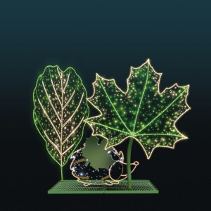 Iluminacja wolnostojąca LED Kompozycja z Jeżem 2D 3,2m wysokości AM-153027