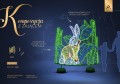 Kompozycja LED z zającem dekoracyjny fotopunkt z motywem leśnym i podświetlaną sylwetką zwierzęcia, instalacja parkowa do zdjęć ustawiona w przestrzeni miejskiej, przyciągająca uwagę jasnym światłem i bajkowym charakterem. ID 153021.