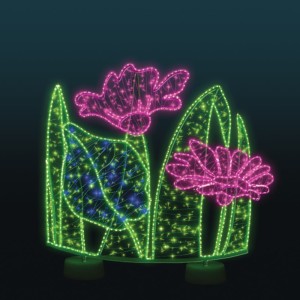 Iluminacja wolnostojąca LED Kwiaty 2D 1,8m wysokości AM-145051