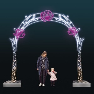 Iluminacja wolnostojąca LED Pergola Różana 2D 3,9m wysokości AM-125061