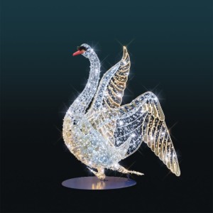 Iluminacja wolnostojąca LED Świetlisty Łabędź 3D 3,5m wysokości AM-113443