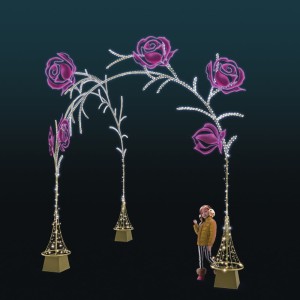 Iluminacja wolnostojąca LED Pergola Różana 3D 4,1m wysokości AM-124168