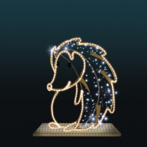 Iluminacja wolnostojąca LED Jeż Siedzący 2D 1,4m wysokości AM-127082