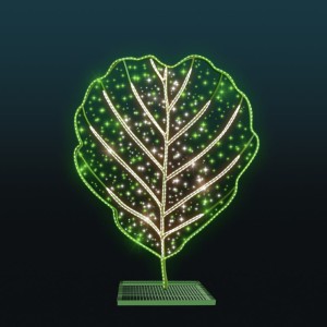 Iluminacja wolnostojąca LED Liść Olchy 2D 3,2m wysokości AM-127043