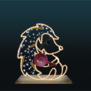 Iluminacja wolnostojąca LED Jeż z Lizakiem 2D 1,3m wysokości AM-127084