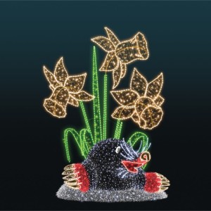 Iluminacja wolnostojąca LED Kompozycja z Kretem 3D 3,5m wysokości AM-153018