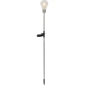 Solarna lampa ogrodowa LED w kształcie żarówki Edison na szpikulcu, nowoczesne oświetlenie zewnętrzne do ogrodu, tarasu i ścieżek z panelem solarnym.
