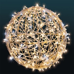 Dekoracja iluminacja LED Leśna Kula 3D 40cm średnicy AM-136002