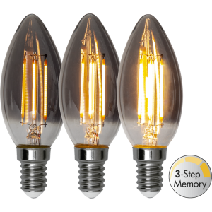 Żarówka LED SMOKE E14 C37 2,9W 2200k dymiona 3-stopnie mocy