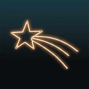 Dekoracja Latarniowa iluminacja LED Gwiazda Betlejemska 2D 2m wysokości AM-100065