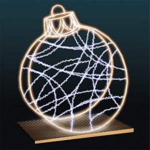 Dekoracja świąteczna iluminacja LED Bombka 3D 2,45m wysokości AM-123630
