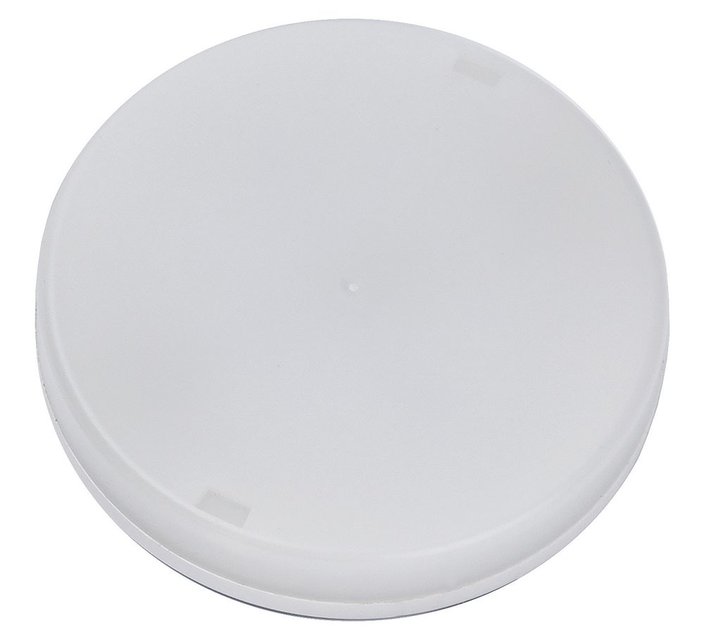 Okrągła oprawa LED GX53 z białą, matową powierzchnią, widok z góry.