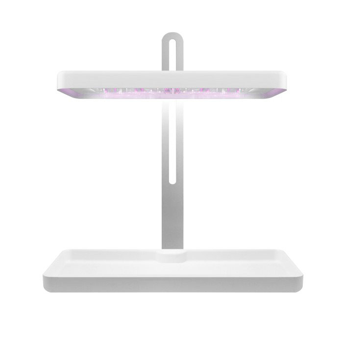 Lampa LED BLOOM 20W do uprawy roślin – widok samej oprawy z regulowanym ramieniem i podstawką. Minimalistyczna konstrukcja do całorocznego doświetlania roślin domowych.