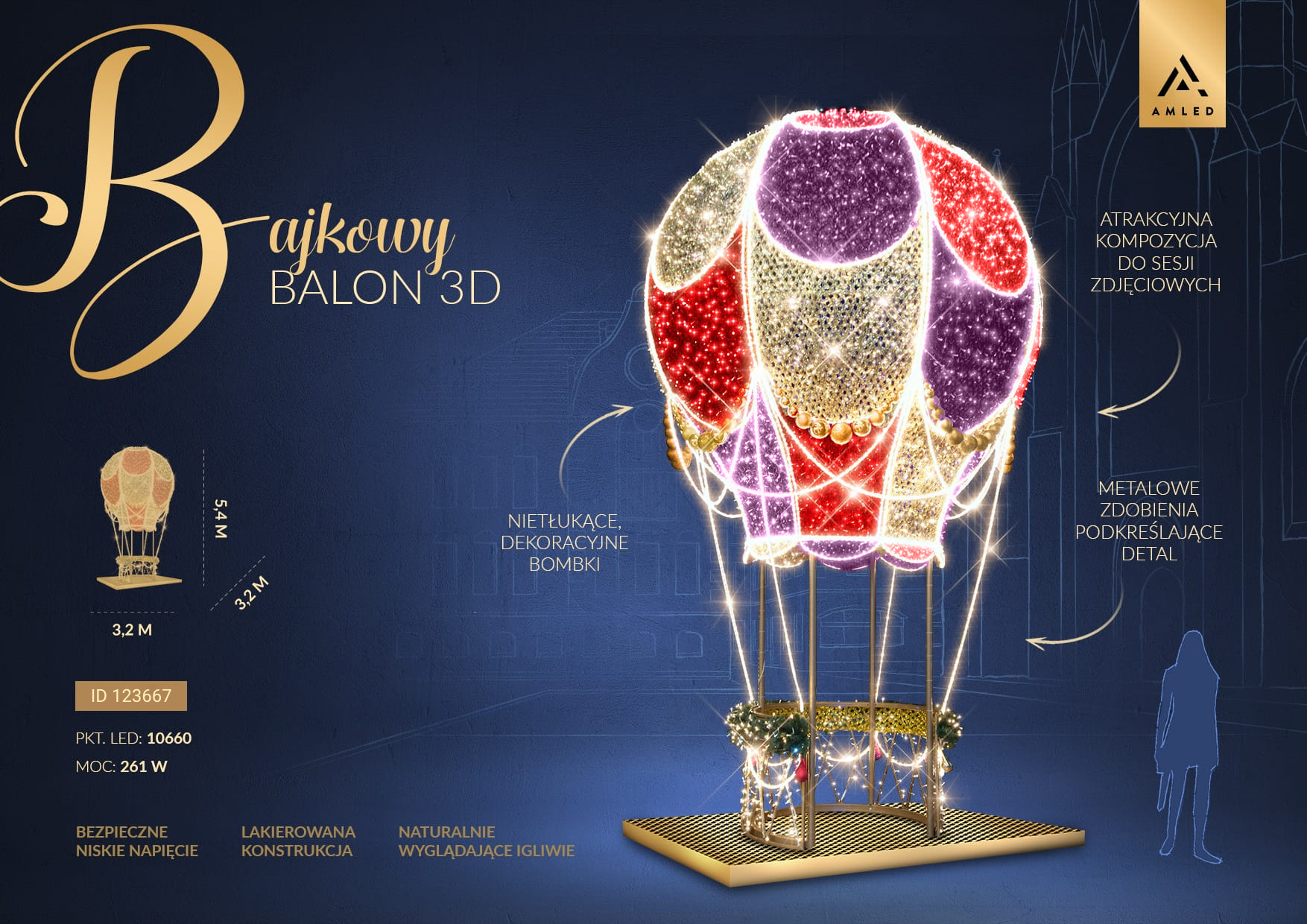Karta produktowa iluminacji Balon LED 3D